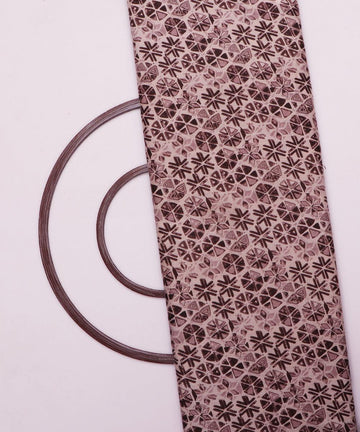 green and brown geometric print rayon fabric